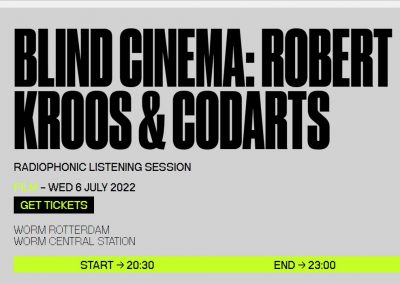 Blind Cinema: Robert Kroos & CODARTS